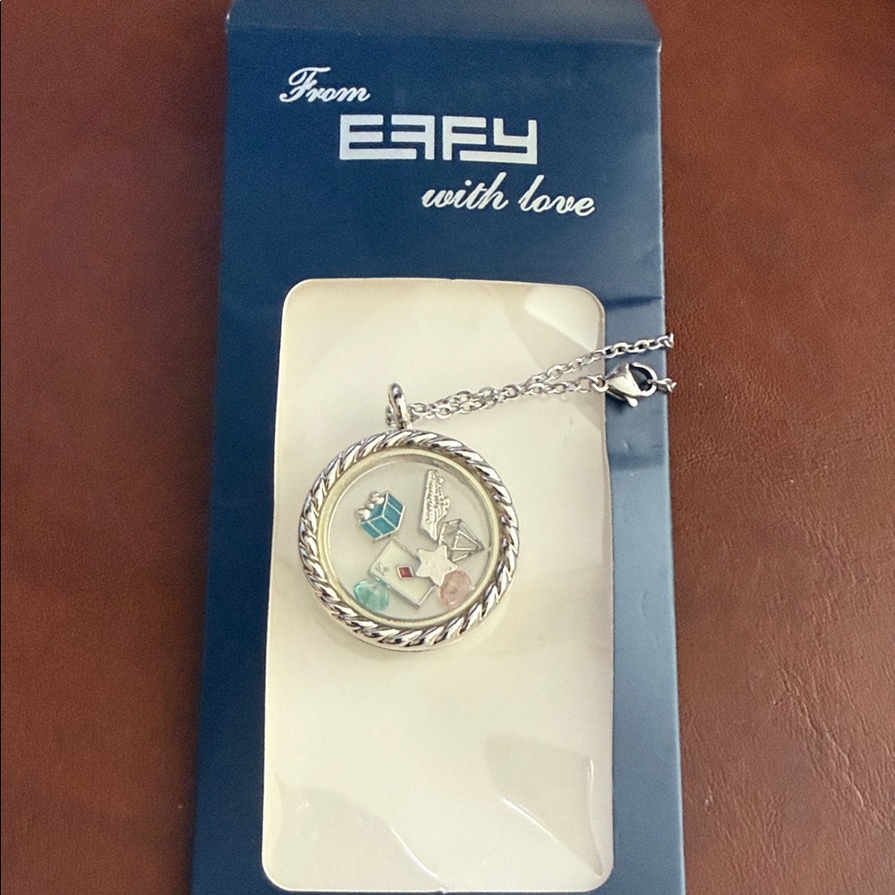 Effy Silver Necklace with Multicolor Charms